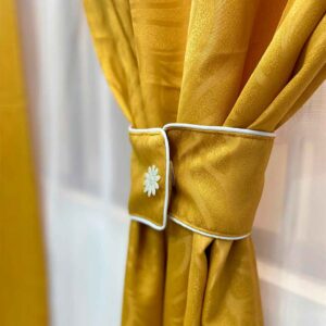 Cortinas con velo Dorada