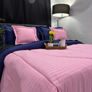 Edredón Danés Rosa - Azul oscuro
