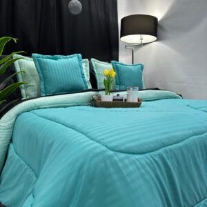 Edredon bilcolor verde jade- menta
