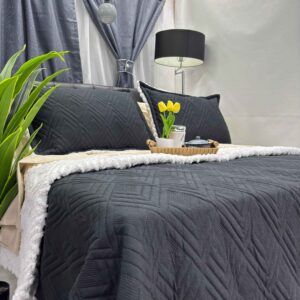 Colcha unicolor ovejera suave y cálida para cama, ideal para dormitorio moderno