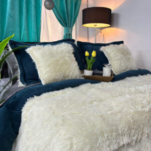 Edredón ártico en felpa con piel de durazno, suave, cálido y acogedor para dormitorio