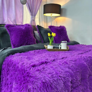 Edredón ártico en felpa con piel de durazno, suave, cálido y acogedor para dormitorio