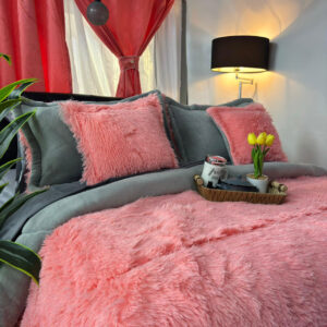 Edredón ártico en felpa con piel de durazno, suave, cálido y acogedor para dormitorio.”