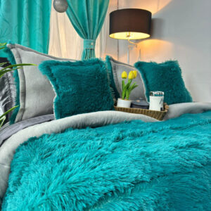 Edredón ártico en felpa con piel de durazno, suave, cálido y acogedor para dormitorio