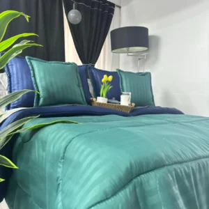 Edredón Danés Verde Jade - Azul Oscuro