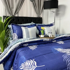 Edredón danés estampado para cama doble con diseño moderno y acogedor para dormitorio.