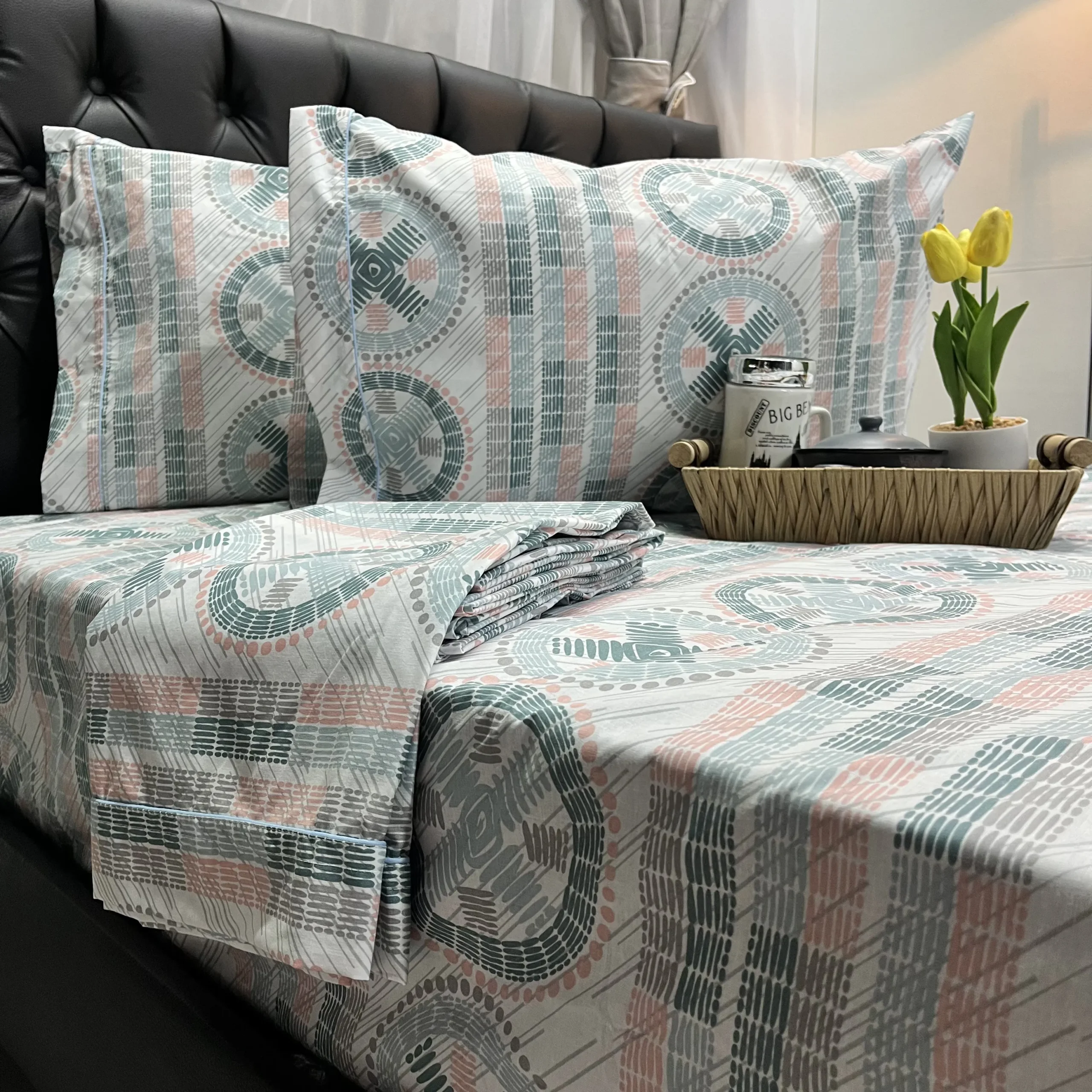 Juego de sábanas de 144 hilos suaves y cómodas para cama, ideales para dormitorio.