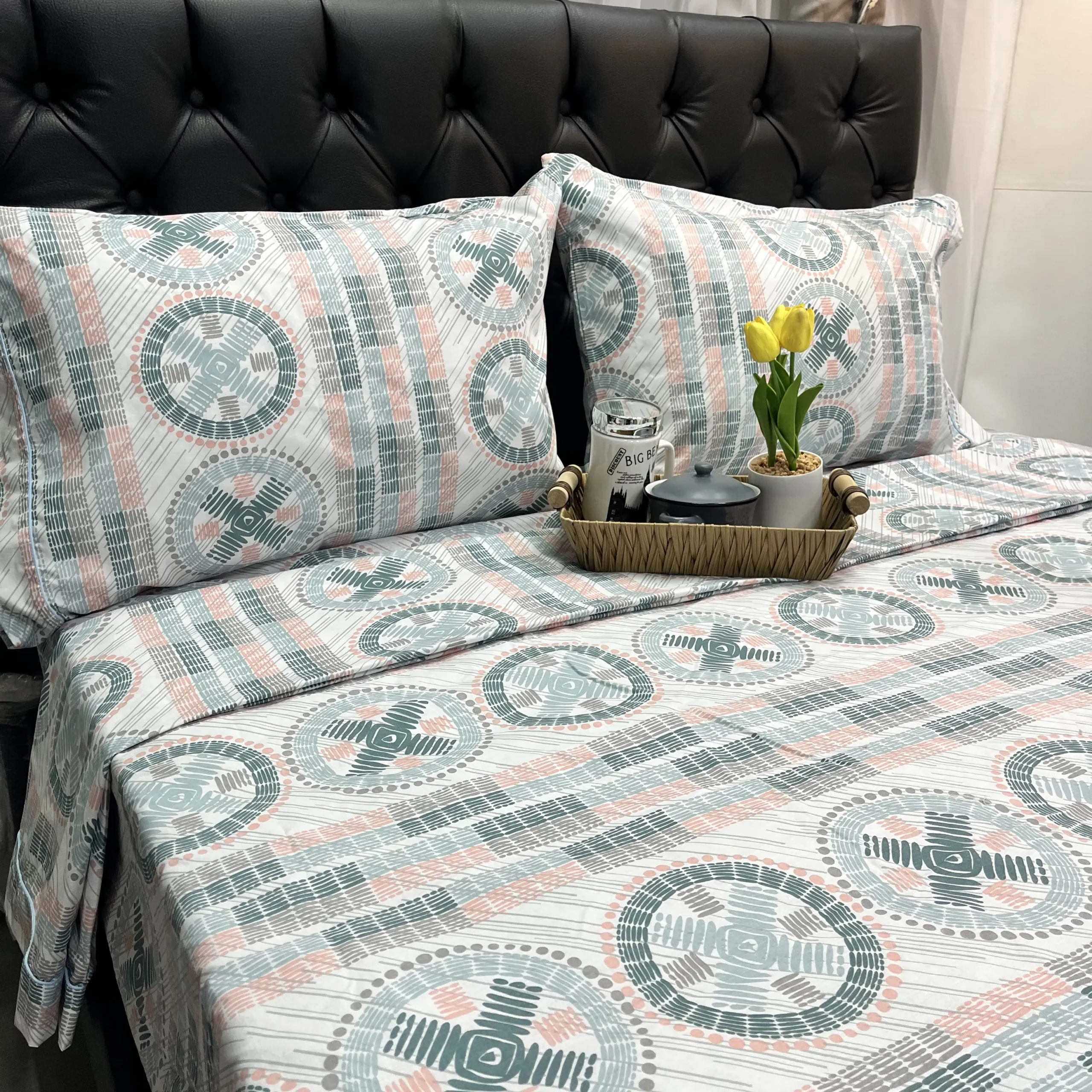 Juego de sábanas de 144 hilos suaves y cómodas para cama, ideales para dormitorio.