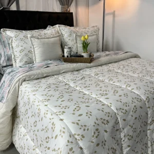 Edredón danés estampado para cama doble, acolchado y moderno para dormitorio