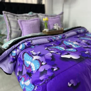 Edredón estampado ovejero para cama doble, suave y acogedor para dormitorio