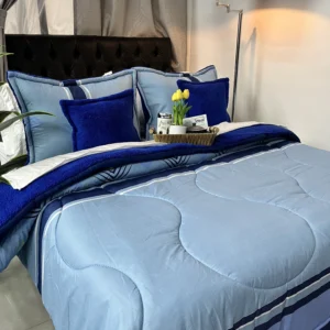 Edredón ovejero unicolor para cama doble, suave, cálido y acogedor para dormitorio.