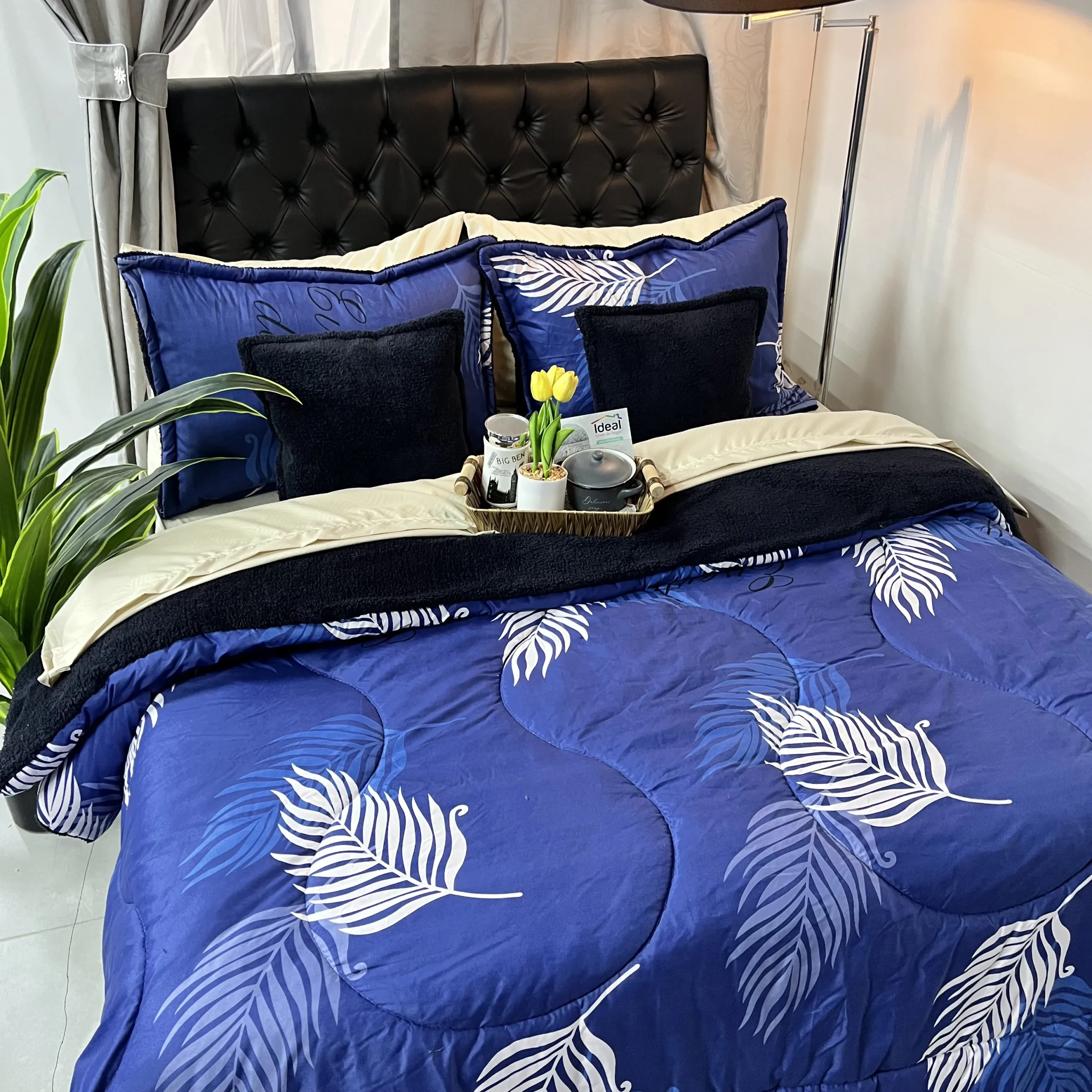 Edredón estampado ovejero para cama doble, cálido, suave y acogedor para dormitorio