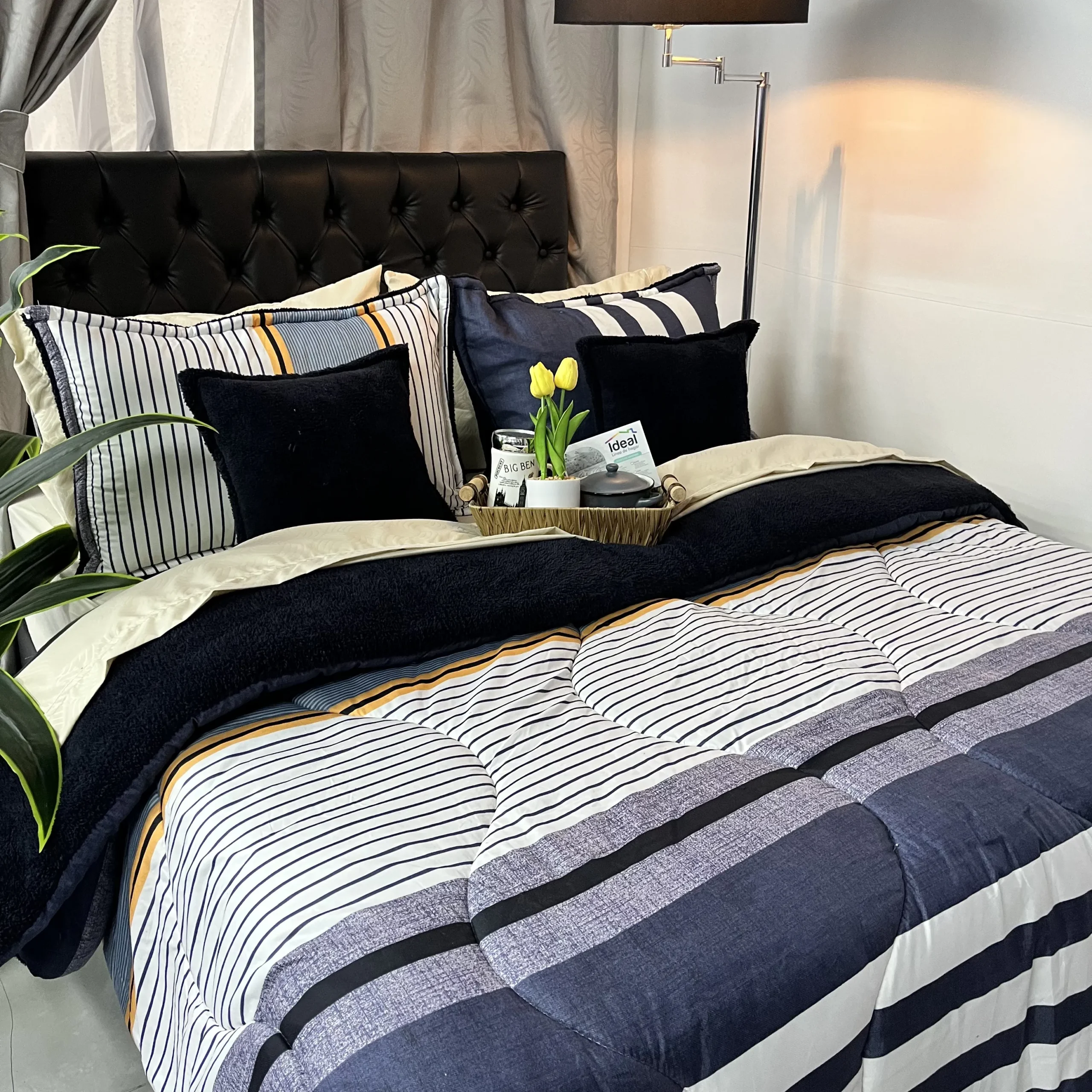 Edredón estampado ovejero para cama doble, cálido, suave y acogedor para dormitorio