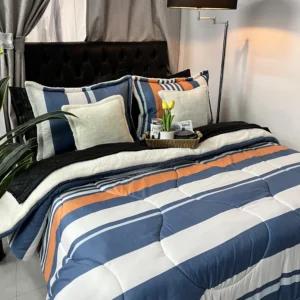 Edredón estampado ovejero para cama doble, cálido, suave y acogedor para dormitorio.