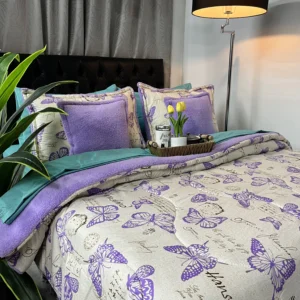 Edredón estampado ovejero para cama doble, cálido, suave y acogedor para dormitorio
