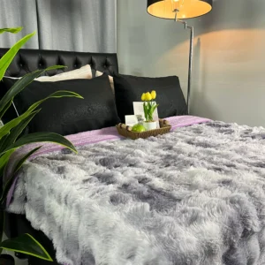 Cobija Felpa Tornasol de pelo largo, suave y abrigada, con diseño decorativo y elegante para la habitación