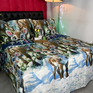 Colcha navideña estampada para cama, suave y decorativa para dormitorio.